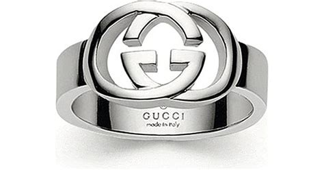 gucci women's interlocking ring|gucci interlocking ring silver.